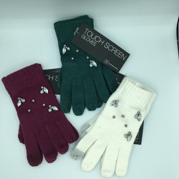 Bundle 3 pairs winter gloves INC Gemstone Tech touchscreen - Picture 2 of 9